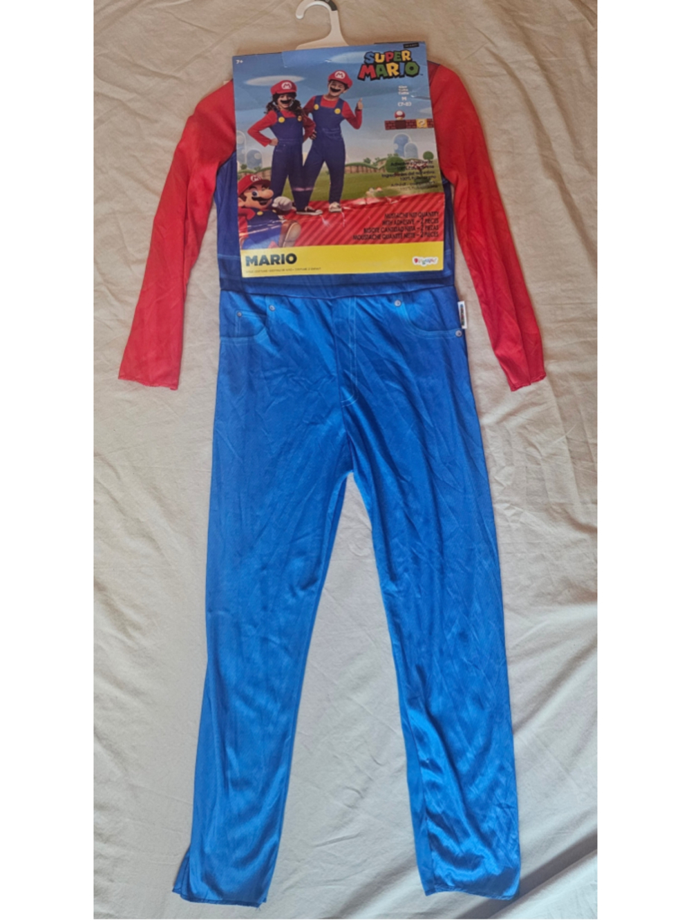 Boys Disguise Super Mario Costume Size M 7-8 Blue Red